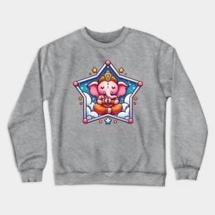 Cute Ganesha Medetating Crewneck Sweatshirt